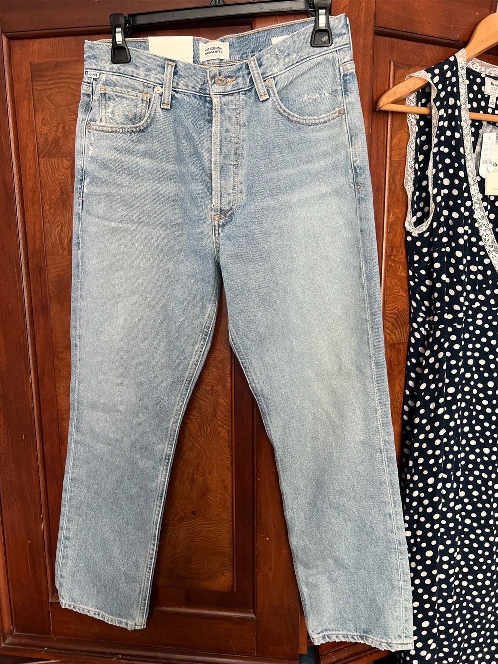 Citizens Of Humanity jeans Charlotte Crop high rise straight light wash